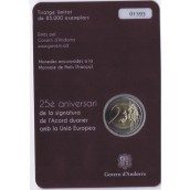 moneda conmemorativa 2 euros Andorra 2015 Acuerdo Aduanero. BU