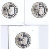 Monedas 1 ECU Holanda 1990 ciudades. Plata. 3 monedas.