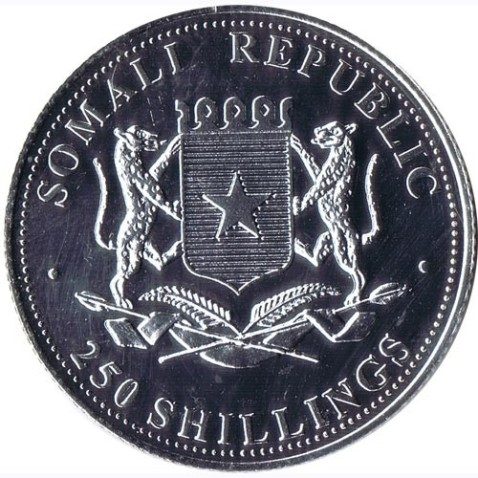 Republica Somalia 250 Shilling 2005. Papa Juan Pablo II. nº10