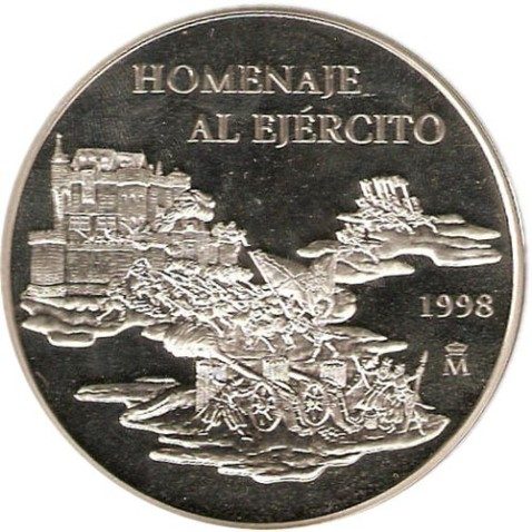Moneda 1998 Ejercito de tierra. 25 euros. Plata.