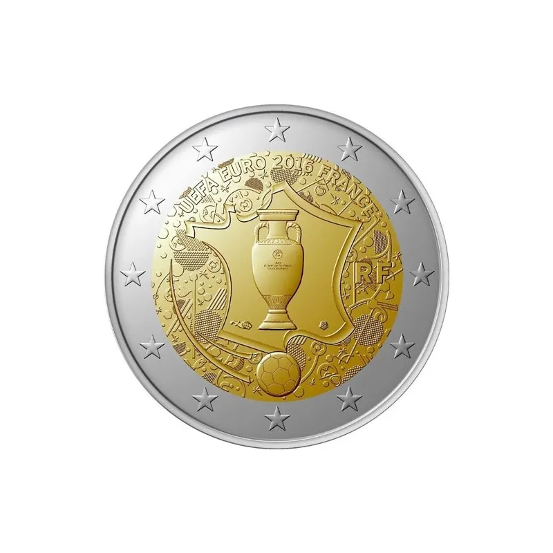 moneda conmemorativa 2 euros Francia 2016 UEFA