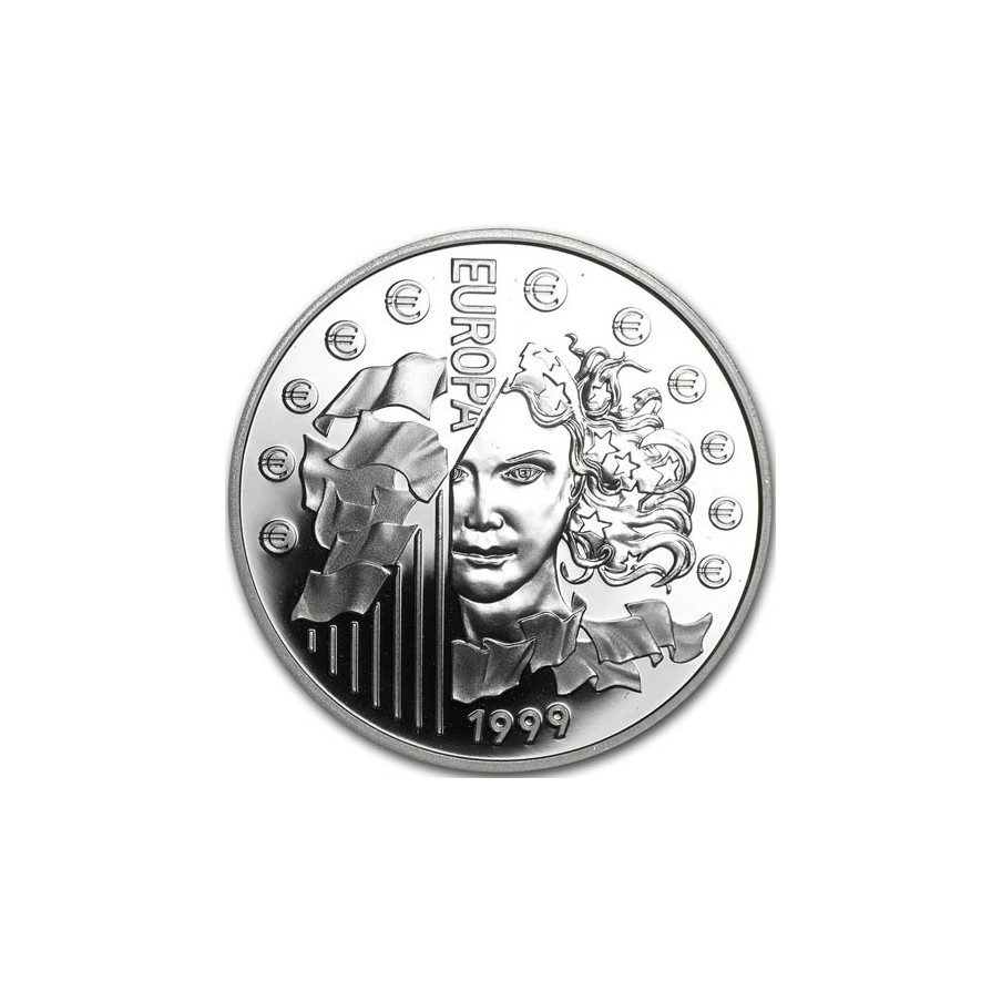 Moneda de plata 6.55957 Francos Francia 1999 Europa en estuche