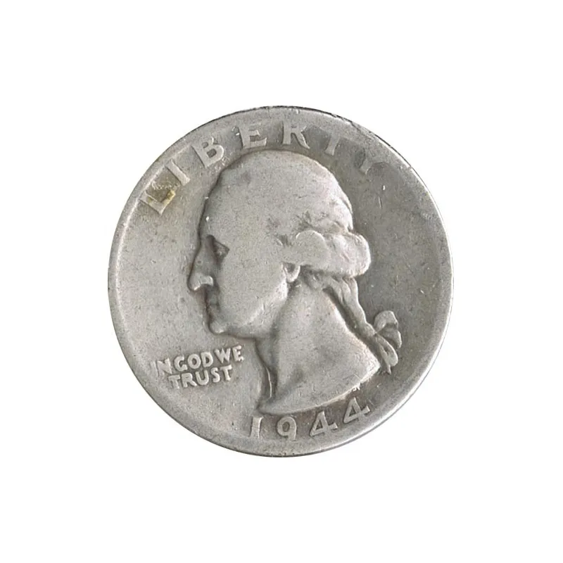 Moneda de plata 1/4 $ Estados Unidos 1944.