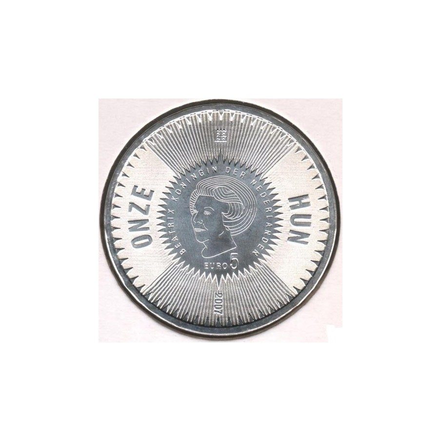 Holanda 5 euros 2007 400 Años Michiel de Ruyter. Coincard.