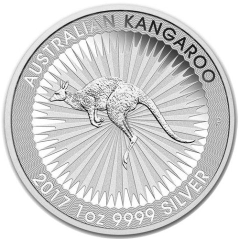 Moneda onza de plata 1$ Australia Canguro 2017