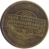 Moneda 10 Centimos Union Cooperatista El Reloj y La Dignidad.