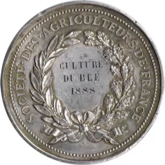 Medalla Societé des agriculteurs de France. Plata.