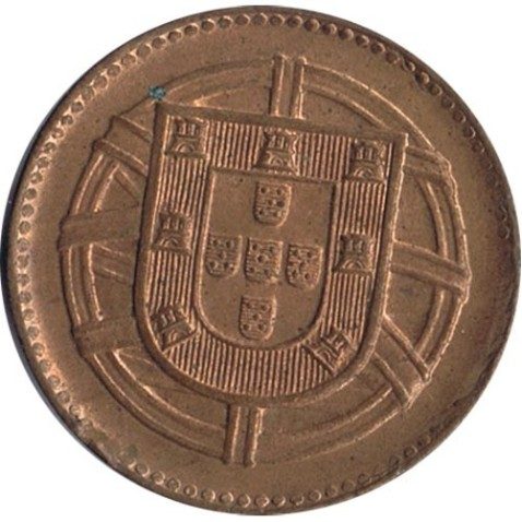 Portugal 1 Centavo 1917 Republica Portuguesa. Cobre