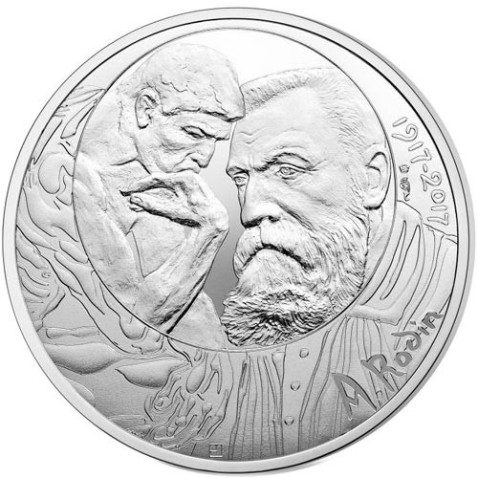 Francia 10 € 2017 Auguste Rodin. Plata.