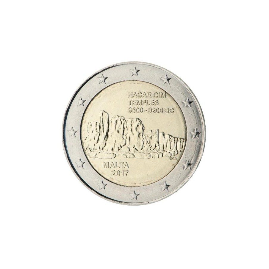 moneda conmemorativa 2 euros Malta 2017 Templos Hagar Qim