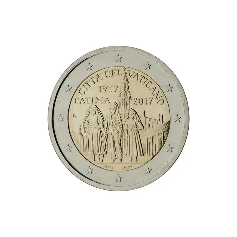 moneda conmemorativa 2 euros Vaticano 2017 Fátima