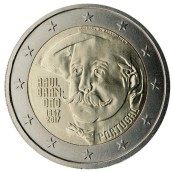 moneda conmemorativa 2 euros Portugal 2017 Raúl Brandão.
