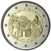 moneda conmemorativa 2 euros Monaco 2017 Carabineros. Proof