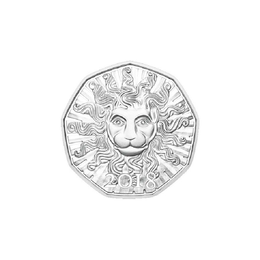 moneda Austria 5 Euros 2018 Año Nuevo. León. Plata.