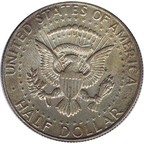 Moneda de plata 1/2 $ Estados Unidos Kennedy 1967.
