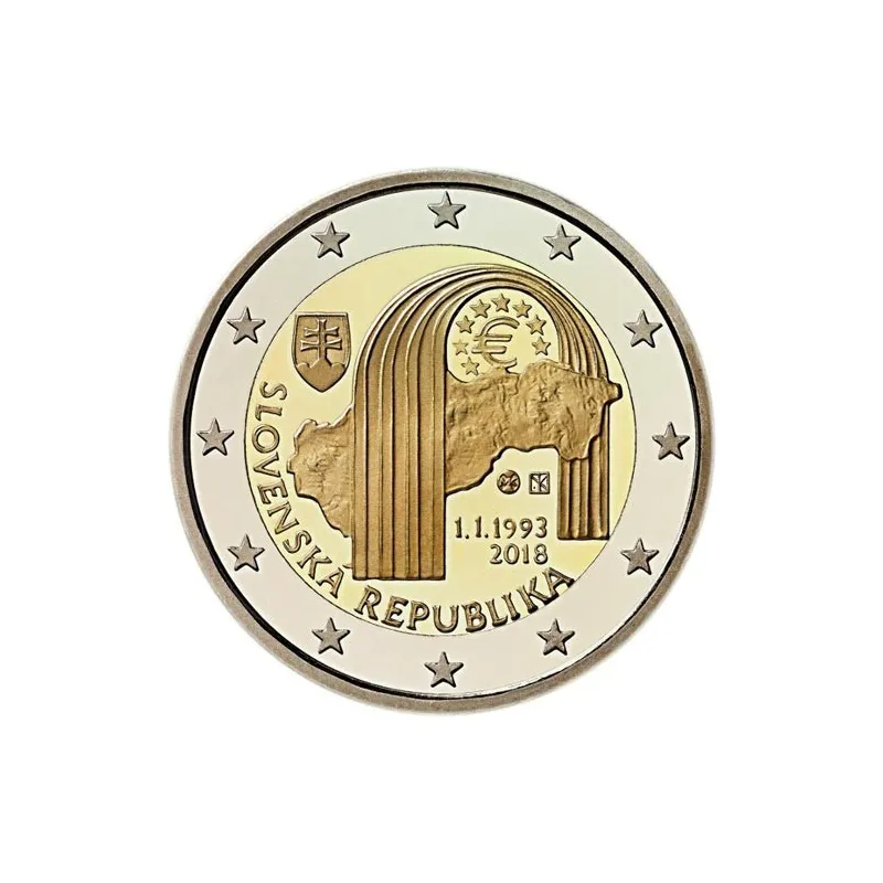 moneda conmemorativa 2 euros Eslovaquia 2018.