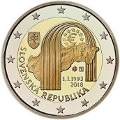 moneda conmemorativa 2 euros Eslovaquia 2018.