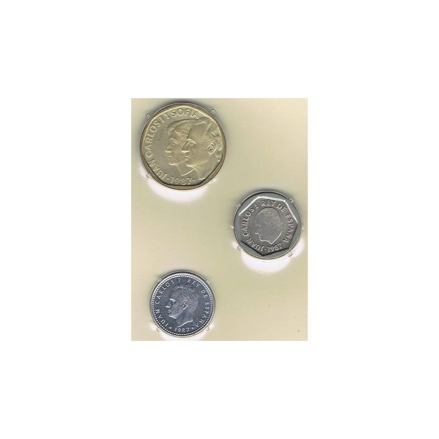 Juan Carlos serie de monedas año 1987. SC
