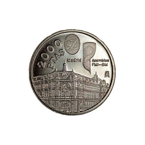 Moneda conmemorativa 2000 ptas. 1994.  Plata.