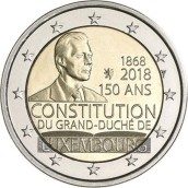 moneda conmemorativa 2 euros Luxemburgo 2018 Constitución