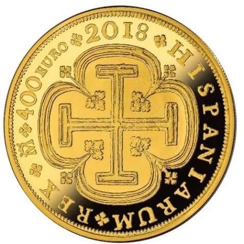 Moneda 2018 150 Aº desaparición Escudos. 400 euros. Oro.