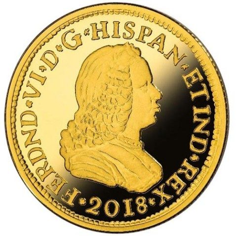 Moneda 2018 150 Aº desaparición Escudos. 50 euros. Oro.