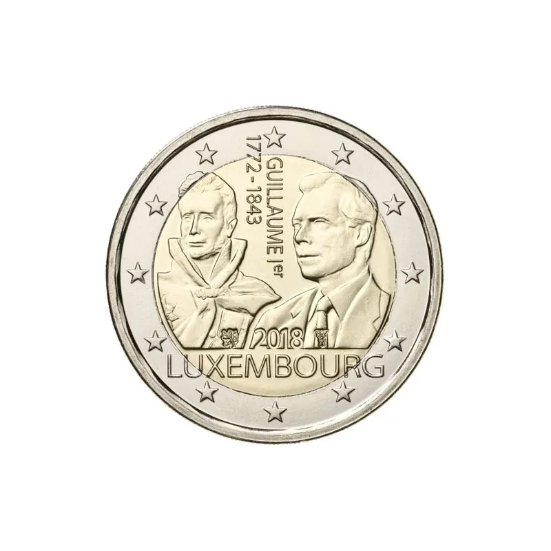 moneda conmemorativa 2 euros Luxemburgo 2018 Guillermo I.