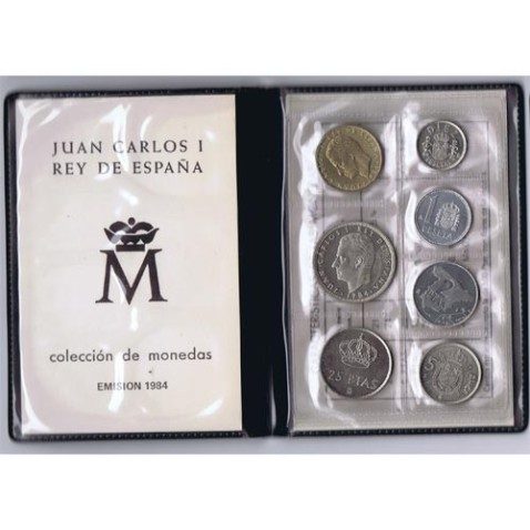 (1984) Cartera Juan Carlos I. 7 monedas