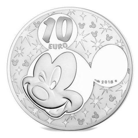 Francia 10€ 2018 Mickey y sus amigos. Minnie. Plata color