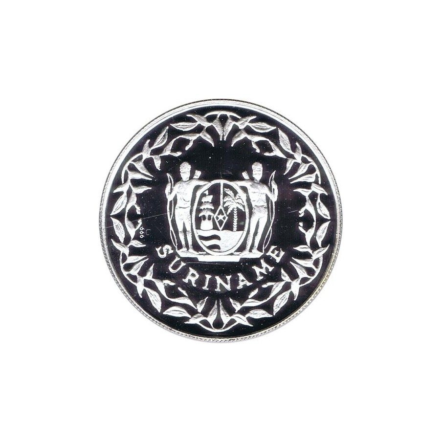 Moneda de plata 100 Guilders Suriname 1992 Ciclismo Barcelona 92
