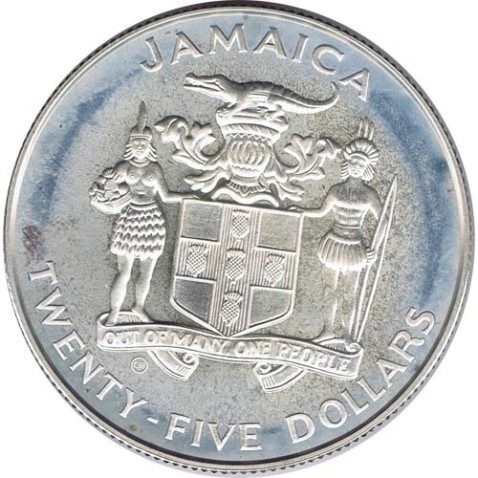 Moneda de plata 25 Dollars Jamaica 1992 Boxeo Barcelona 92
