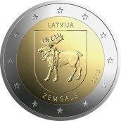 moneda conmemorativa 2 euros Letonia 2018 Zemgale.