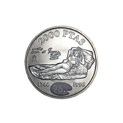 Moneda conmemorativa 2000 ptas. 1996.  Plata.