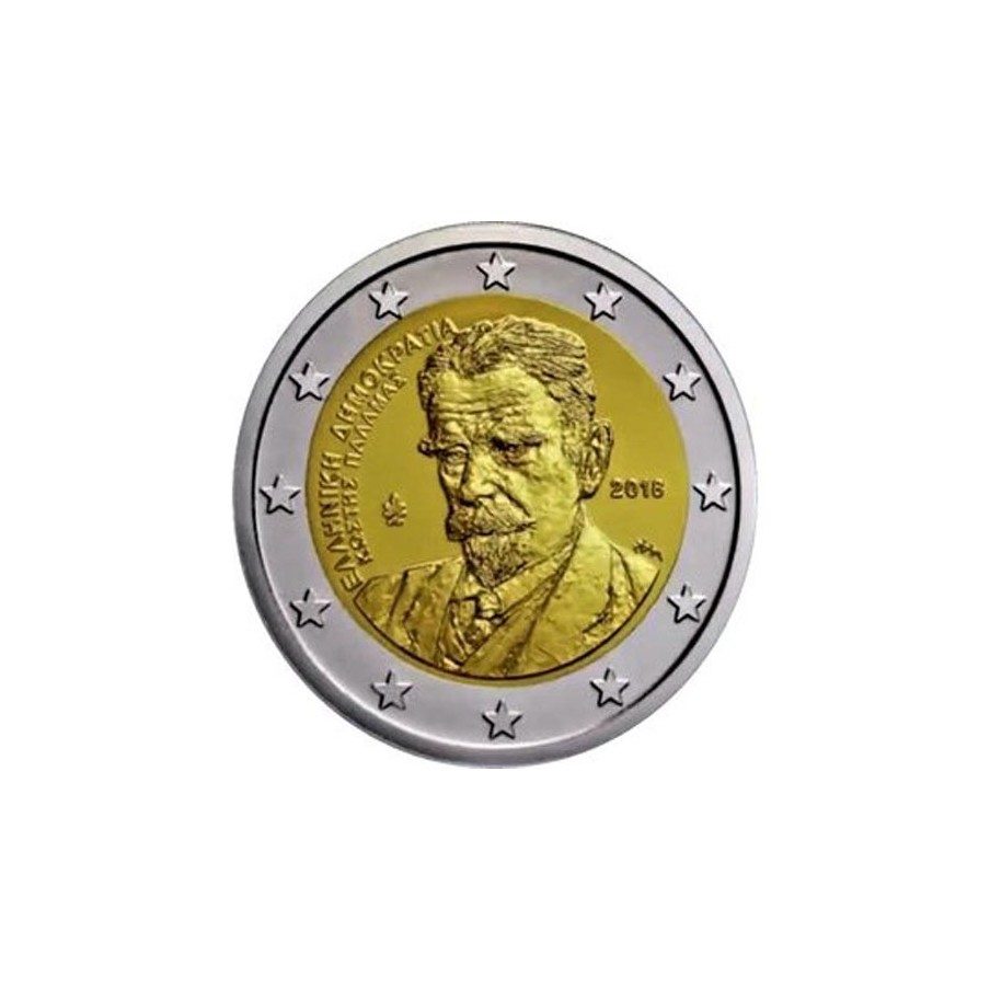 moneda conmemorativa 2 euros Grecia 2018 Kostis Palamás