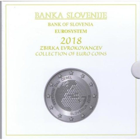 Cartera oficial euroset Eslovenia 2018. Incluye 2 y 3 euros