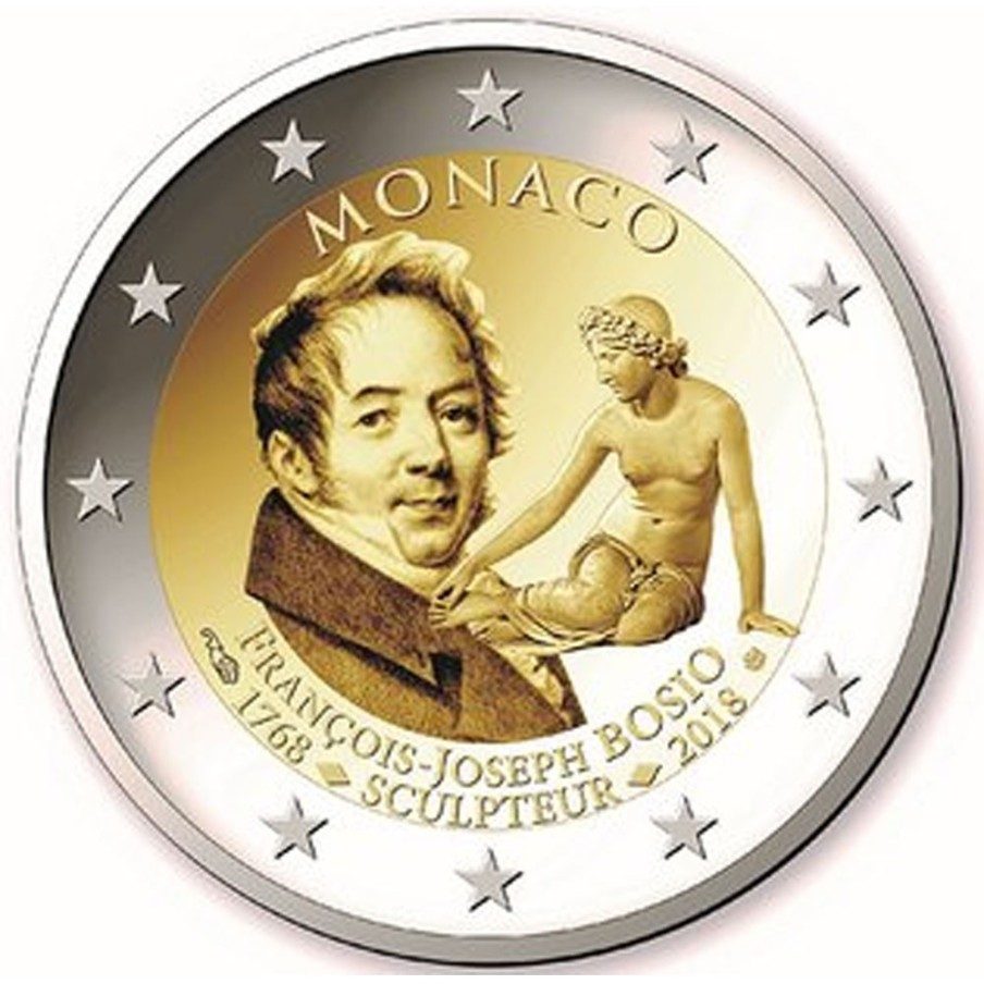 moneda conmemorativa 2 euros Monaco 2018 Bosio. Proof