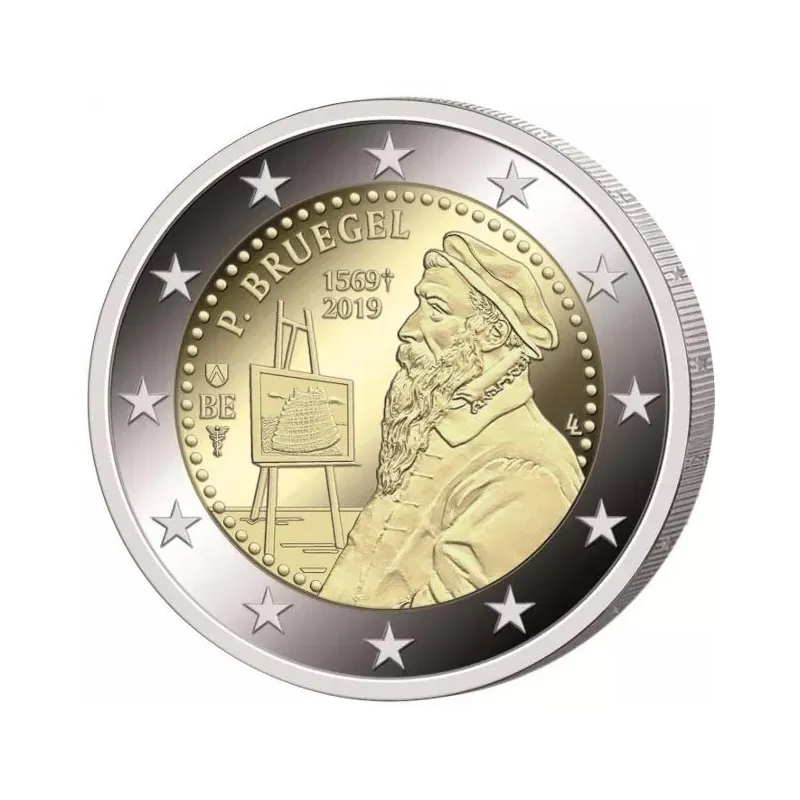 moneda conmemorativa 2 euros Belgica 2019 Pieter Brueghel