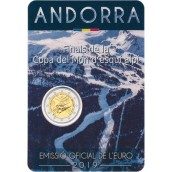 moneda conmemorativa 2 euros Andorra 2019 Esquí. BU.