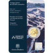 moneda conmemorativa 2 euros Andorra 2019 Esquí. BU.