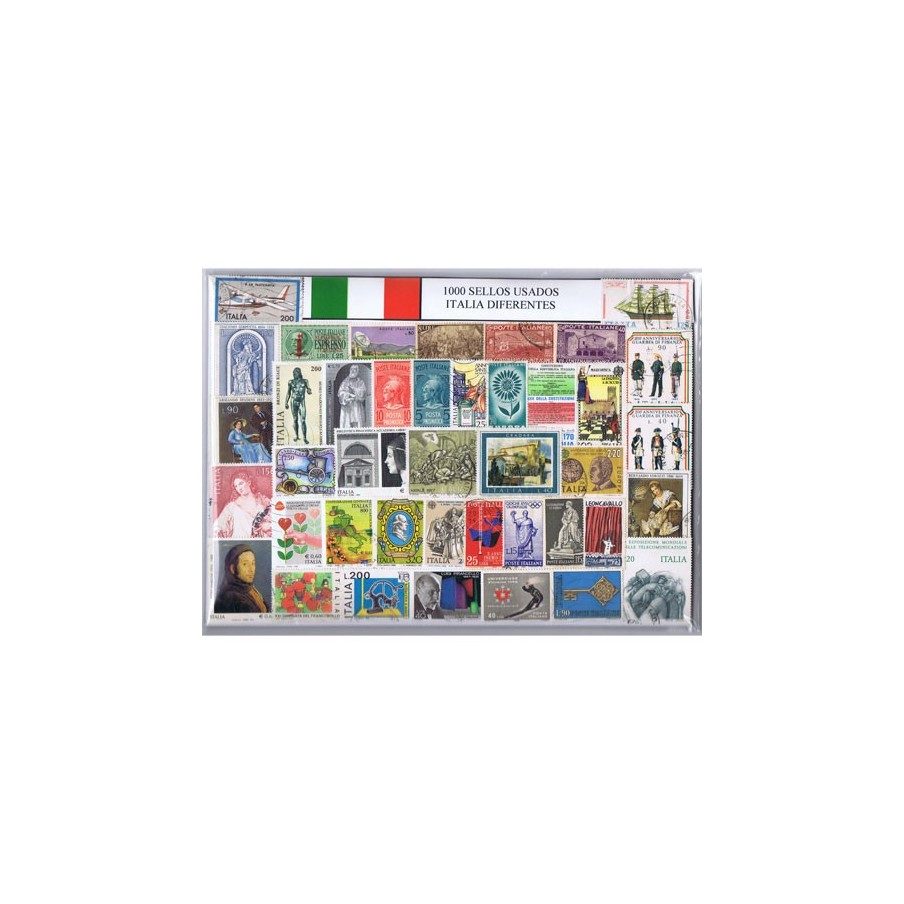 Italia 1000 sellos usados diferentes