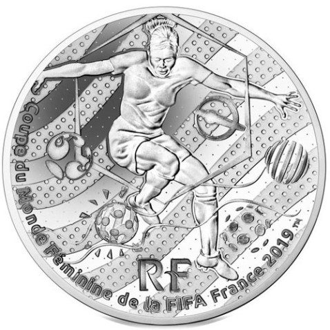 Francia 10€ 2019 FIFA Futbol Femenino. Regate. Plata.