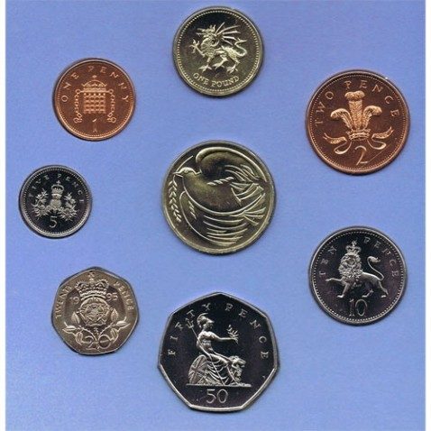 Estuche monedas Inglaterra 1995