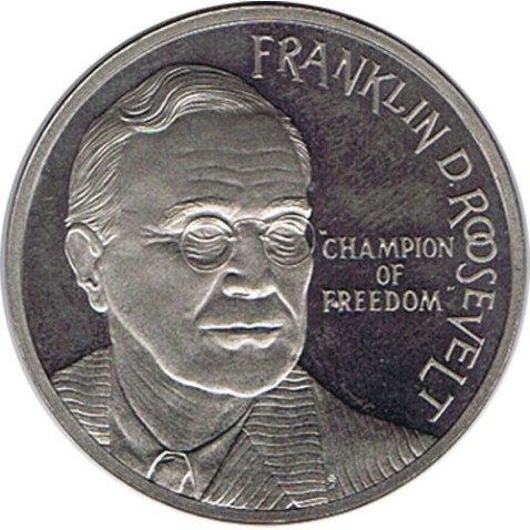 Moneda 2.5 ECU de Holanda 1994 Roosevelt. Niquel.