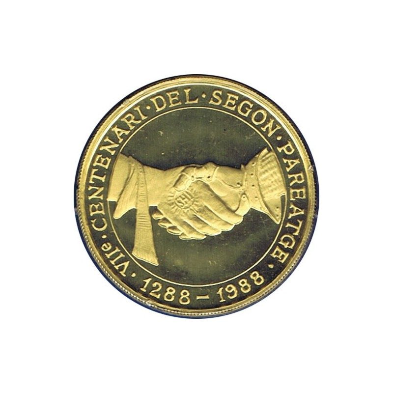 Moneda de plata 25 Diners Andorra 1988 Segon Pareatge.