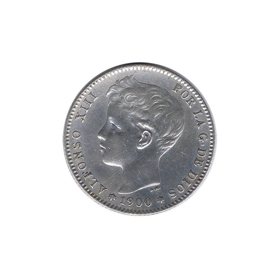 1 Peseta Plata 1900 *00 Alfonso XIII SM V. EBC