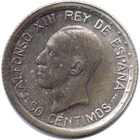 50 céntimos Plata 1926 Alfonso XIII PC S. SC
