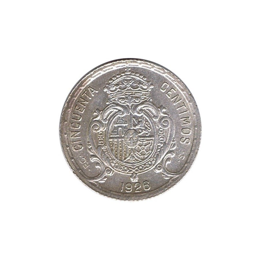 50 céntimos Plata 1926 Alfonso XIII PC S. SC