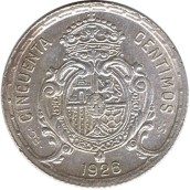 50 céntimos Plata 1926 Alfonso XIII PC S. SC