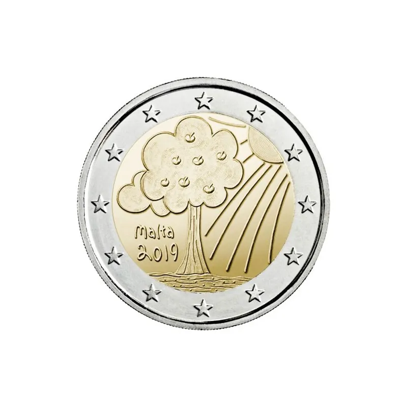 moneda conmemorativa 2 euros Malta 2019 Naturaleza.