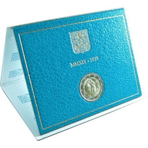 moneda conmemorativa 2 euros Vaticano 2019 Capilla Sixtina